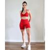 imageAUROLA Impressive Collection Workout Shorts for WomenHigh Waisted VShape Seam Gym Embossed Logo Athletic Fitness ShortChili Red
