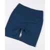 imageAUROLA Impressive Collection Workout Shorts for WomenHigh Waisted VShape Seam Gym Embossed Logo Athletic Fitness ShortEnsign Blue