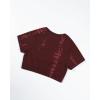 imageAUROLA Serpent Snake Seamless Workout TShirts for WomenShort Sleeve Crop Top Gym Yoga Athletic Shirts TeeBurgundy