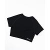 imageAUROLA Serpent Snake Seamless Workout TShirts for WomenShort Sleeve Crop Top Gym Yoga Athletic Shirts TeeSolidblack