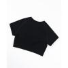 imageAUROLA Serpent Snake Seamless Workout TShirts for WomenShort Sleeve Crop Top Gym Yoga Athletic Shirts TeeSolidblack