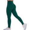 imageAUROLA Workout Leggings for Women Seamless Scrunch Tights Tummy Control Gym Fitness Girl Sport Active Yoga PantsAlpine Green