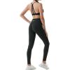 imageAUROLA Workout Leggings for Women Seamless Scrunch Tights Tummy Control Gym Fitness Girl Sport Active Yoga PantsArmy Green