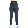imageAUROLA Workout Leggings for Women Seamless Scrunch Tights Tummy Control Gym Fitness Girl Sport Active Yoga PantsBlack Marl