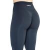 imageAUROLA Workout Leggings for Women Seamless Scrunch Tights Tummy Control Gym Fitness Girl Sport Active Yoga PantsBlack Marl