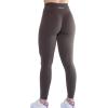 imageAUROLA Workout Leggings for Women Seamless Scrunch Tights Tummy Control Gym Fitness Girl Sport Active Yoga PantsChestnut Brown