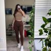 imageAUROLA Workout Leggings for Women Seamless Scrunch Tights Tummy Control Gym Fitness Girl Sport Active Yoga PantsDandelion Brown