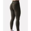 imageAUROLA Workout Leggings for Women Seamless Scrunch Tights Tummy Control Gym Fitness Girl Sport Active Yoga PantsDark Olive