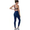 imageAUROLA Workout Leggings for Women Seamless Scrunch Tights Tummy Control Gym Fitness Girl Sport Active Yoga PantsDeep Blue