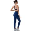 imageAUROLA Workout Leggings for Women Seamless Scrunch Tights Tummy Control Gym Fitness Girl Sport Active Yoga PantsDeep Blue