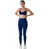 imageAUROLA Workout Leggings for Women Seamless Scrunch Tights Tummy Control Gym Fitness Girl Sport Active Yoga PantsDeep Blue