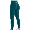 imageAUROLA Workout Leggings for Women Seamless Scrunch Tights Tummy Control Gym Fitness Girl Sport Active Yoga PantsDeep Teal