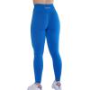 imageAUROLA Workout Leggings for Women Seamless Scrunch Tights Tummy Control Gym Fitness Girl Sport Active Yoga PantsDiva Blue