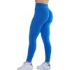 imageAUROLA Workout Leggings for Women Seamless Scrunch Tights Tummy Control Gym Fitness Girl Sport Active Yoga PantsDiva Blue