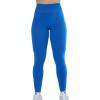 imageAUROLA Workout Leggings for Women Seamless Scrunch Tights Tummy Control Gym Fitness Girl Sport Active Yoga PantsDiva Blue