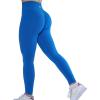 imageAUROLA Workout Leggings for Women Seamless Scrunch Tights Tummy Control Gym Fitness Girl Sport Active Yoga PantsDiva Blue