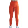 imageAUROLA Workout Leggings for Women Seamless Scrunch Tights Tummy Control Gym Fitness Girl Sport Active Yoga PantsFlame Orange