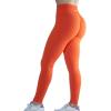 imageAUROLA Workout Leggings for Women Seamless Scrunch Tights Tummy Control Gym Fitness Girl Sport Active Yoga PantsFlame Orange