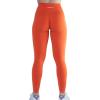 imageAUROLA Workout Leggings for Women Seamless Scrunch Tights Tummy Control Gym Fitness Girl Sport Active Yoga PantsFlame Orange