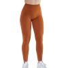 imageAUROLA Workout Leggings for Women Seamless Scrunch Tights Tummy Control Gym Fitness Girl Sport Active Yoga PantsGold Fire