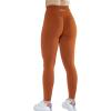 imageAUROLA Workout Leggings for Women Seamless Scrunch Tights Tummy Control Gym Fitness Girl Sport Active Yoga PantsGold Fire