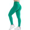 imageAUROLA Workout Leggings for Women Seamless Scrunch Tights Tummy Control Gym Fitness Girl Sport Active Yoga PantsGolf Green