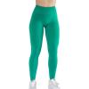 imageAUROLA Workout Leggings for Women Seamless Scrunch Tights Tummy Control Gym Fitness Girl Sport Active Yoga PantsGolf Green