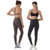 imageAUROLA Workout Leggings for Women Seamless Scrunch Tights Tummy Control Gym Fitness Girl Sport Active Yoga PantsMocha