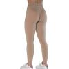 imageAUROLA Workout Leggings for Women Seamless Scrunch Tights Tummy Control Gym Fitness Girl Sport Active Yoga PantsNatural Sheer
