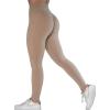 imageAUROLA Workout Leggings for Women Seamless Scrunch Tights Tummy Control Gym Fitness Girl Sport Active Yoga PantsNatural Sheer