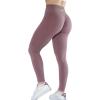 imageAUROLA Workout Leggings for Women Seamless Scrunch Tights Tummy Control Gym Fitness Girl Sport Active Yoga PantsOld Rose