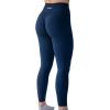 imageAUROLA Workout Leggings for Women Seamless Scrunch Tights Tummy Control Gym Fitness Girl Sport Active Yoga PantsPackblackTuxedo BlueChestnut Brown