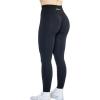 imageAUROLA Workout Leggings for Women Seamless Scrunch Tights Tummy Control Gym Fitness Girl Sport Active Yoga PantsSet Blacktuxedo Blue