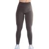 imageAUROLA Workout Leggings for Women Seamless Scrunch Tights Tummy Control Gym Fitness Girl Sport Active Yoga PantsSet Chestnut Browndandelion Brown