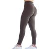 imageAUROLA Workout Leggings for Women Seamless Scrunch Tights Tummy Control Gym Fitness Girl Sport Active Yoga PantsSet Chestnut Browndandelion Brown
