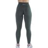 imageAUROLA Workout Leggings for Women Seamless Scrunch Tights Tummy Control Gym Fitness Girl Sport Active Yoga PantsSteel Grey
