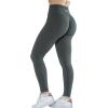 imageAUROLA Workout Leggings for Women Seamless Scrunch Tights Tummy Control Gym Fitness Girl Sport Active Yoga PantsSteel Grey