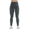 imageAUROLA Workout Leggings for Women Seamless Scrunch Tights Tummy Control Gym Fitness Girl Sport Active Yoga PantsSteel Grey
