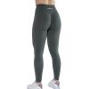 imageAUROLA Workout Leggings for Women Seamless Scrunch Tights Tummy Control Gym Fitness Girl Sport Active Yoga PantsSteel Grey