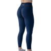 imageAUROLA Workout Leggings for Women Seamless Scrunch Tights Tummy Control Gym Fitness Girl Sport Active Yoga PantsTuxedo Blue