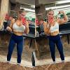imageAUROLA Workout Leggings for Women Seamless Scrunch Tights Tummy Control Gym Fitness Girl Sport Active Yoga PantsTuxedo Blue