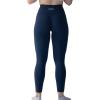 imageAUROLA Workout Leggings for Women Seamless Scrunch Tights Tummy Control Gym Fitness Girl Sport Active Yoga PantsTuxedo Blue