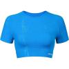 imageAUROLA Serpent Snake Seamless Workout TShirts for WomenShort Sleeve Crop Top Gym Yoga Athletic Shirts TeeIndigo