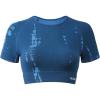 imageAUROLA Serpent Snake Seamless Workout TShirts for WomenShort Sleeve Crop Top Gym Yoga Athletic Shirts TeeWater Blue