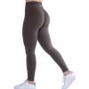 imageAUROLA Workout Leggings for Women Seamless Scrunch Tights Tummy Control Gym Fitness Girl Sport Active Yoga PantsChestnut Brown