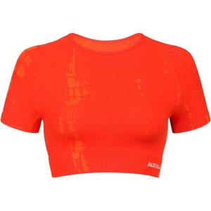 imageAUROLA Serpent Snake Seamless Workout TShirts for WomenShort Sleeve Crop Top Gym Yoga Athletic Shirts TeeHalloween Orange