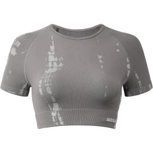 imageAUROLA Serpent Snake Seamless Workout TShirts for WomenShort Sleeve Crop Top Gym Yoga Athletic Shirts TeeMocha