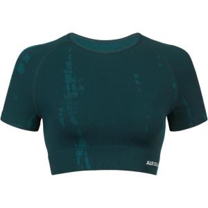 imageAUROLA Serpent Snake Seamless Workout TShirts for WomenShort Sleeve Crop Top Gym Yoga Athletic Shirts TeePonderosa Green