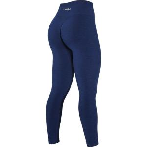 imageAUROLA Workout Leggings for Women Seamless Scrunch Tights Tummy Control Gym Fitness Girl Sport Active Yoga PantsDeep Blue