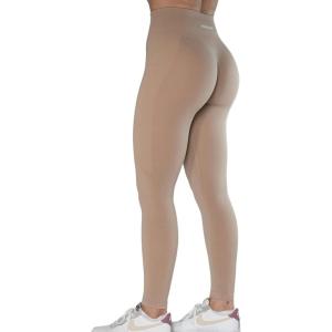 imageAUROLA Workout Leggings for Women Seamless Scrunch Tights Tummy Control Gym Fitness Girl Sport Active Yoga PantsNatural Sheer
